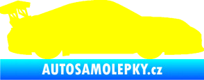 Samolepka Závodní auto 001 pravá žlutá citron