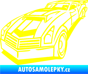 Samolepka Závodní auto 003 levá žlutá citron