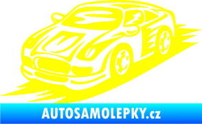 Samolepka Závodní auto 006 levá žlutá citron