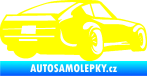 Samolepka Závodní auto 009 pravá žlutá citron