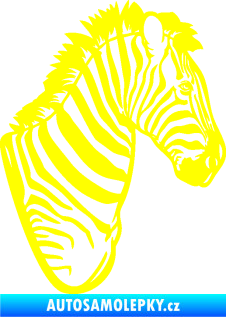 Samolepka Zebra 001 pravá hlava žlutá citron