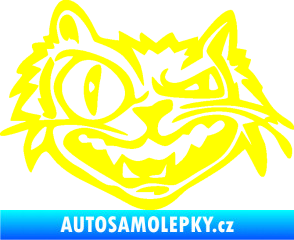 Samolepka Zlý kocour levá žlutá citron