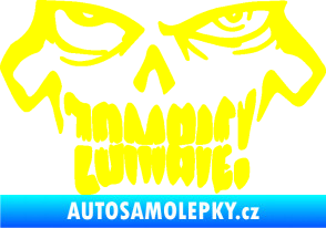 Samolepka Zombie 003 žlutá citron