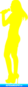 Samolepka Zpěvačka 002 levá žlutá citron
