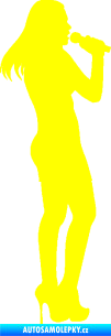 Samolepka Zpěvačka 002 pravá žlutá citron
