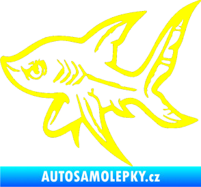 Samolepka Žralok 001 levá žlutá citron