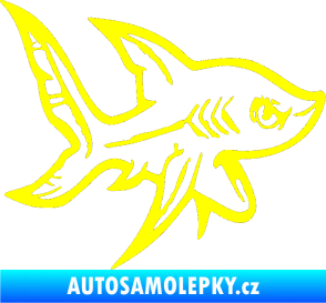 Samolepka Žralok 001 pravá žlutá citron