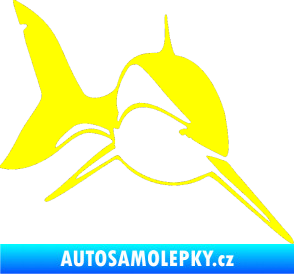 Samolepka Žralok 004 pravá žlutá citron