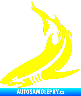 Samolepka Žralok 005 levá žlutá citron