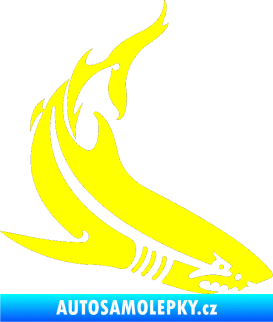 Samolepka Žralok 005 pravá žlutá citron