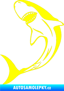 Samolepka Žralok 010 levá žlutá citron