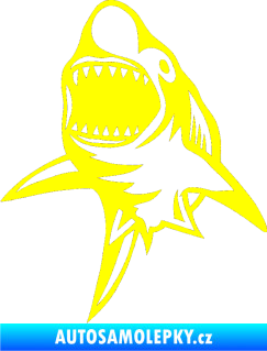 Samolepka Žralok 011 levá žlutá citron