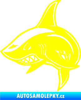 Samolepka Žralok 013 levá žlutá citron