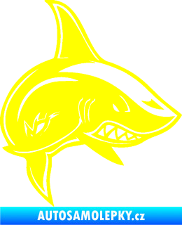 Samolepka Žralok 013 pravá žlutá citron