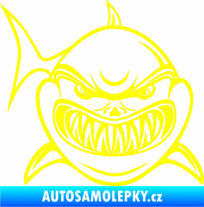 Samolepka Žralok 014 pravá žlutá citron