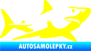 Samolepka Žralok 015 pravá žlutá citron