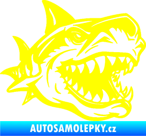 Samolepka Žralok 021 pravá žlutá citron