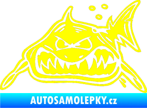 Samolepka Žralok levá žlutá citron
