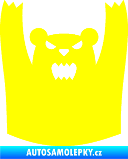Samolepka Zuřivý medvěd žlutá citron