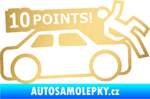Samolepka 10 points  zlatá metalíza