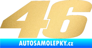 Samolepka 46 Valentino Rossi jednobarevná zlatá metalíza