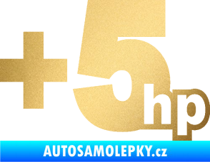 Samolepka + 5hp 003 zlatá metalíza