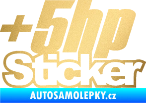 Samolepka + 5hp sticker 001 zlatá metalíza