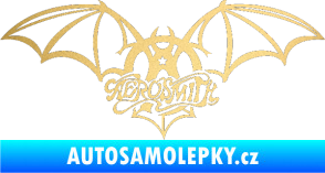 Samolepka Aerosmith 001 zlatá metalíza