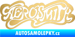 Samolepka Aerosmith 003 zlatá metalíza
