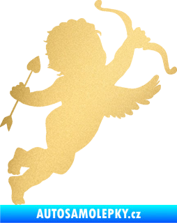 Samolepka Amor 002 pravá zlatá metalíza