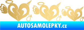 Samolepka Angel devil family 002 rodinka v autě zlatá metalíza
