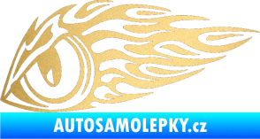 Samolepka Animal flames 016 levá zvířecí oko zlatá metalíza