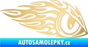 Samolepka Animal flames 016 pravá zvířecí oko zlatá metalíza