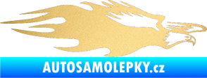 Samolepka Animal flames 030 pravá orel zlatá metalíza