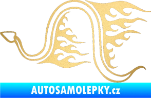 Samolepka Animal flames 040 levá had zlatá metalíza
