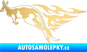 Samolepka Animal flames 044 levá klokan zlatá metalíza