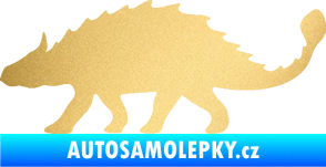 Samolepka Ankylosaurus 001 levá zlatá metalíza
