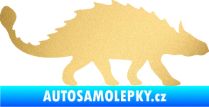 Samolepka Ankylosaurus 001 pravá zlatá metalíza