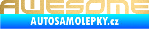 Samolepka Awesome zlatá metalíza