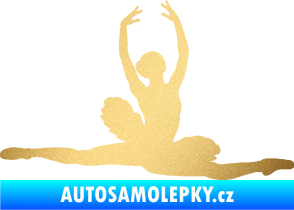 Samolepka Baletka 004 pravá zlatá metalíza