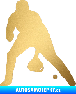 Samolepka Baseball 006 levá zlatá metalíza