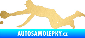 Samolepka Baseball 015 levá zlatá metalíza