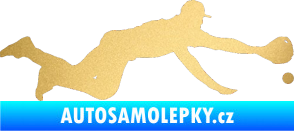 Samolepka Baseball 015 pravá zlatá metalíza