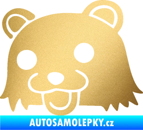 Samolepka Bear levá zlatá metalíza