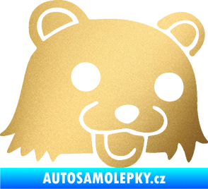 Samolepka Bear pravá zlatá metalíza