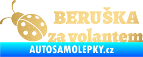 Samolepka Beruška za volantem zlatá metalíza