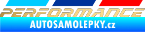 Samolepka BMW M Performance nad sebou zlatá metalíza