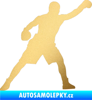 Samolepka Boxer 002 pravá zlatá metalíza