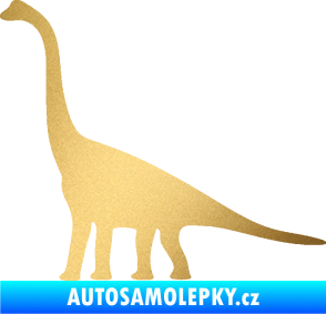 Samolepka Brachiosaurus 001 levá zlatá metalíza