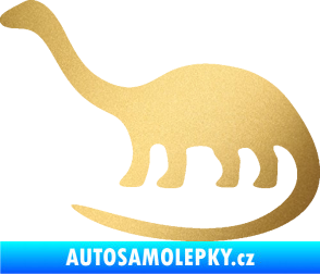 Samolepka Brontosaurus 001 levá zlatá metalíza